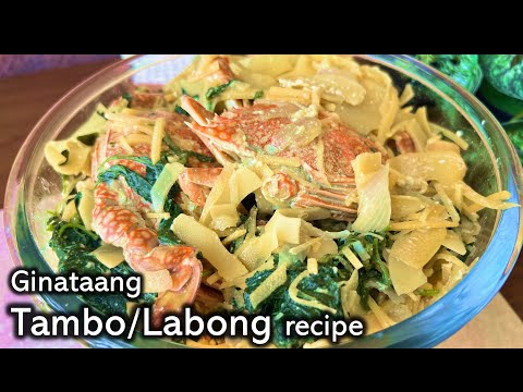 Ginataang TAMBO (Labong) na may Alimasag | Ginat-an na Tambo Ilonggo Recipe