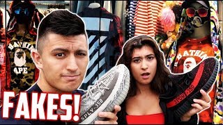 Back to school Sneaker Shopping for FAKE YEEZYS! (PACIFIC MALL VLOG)