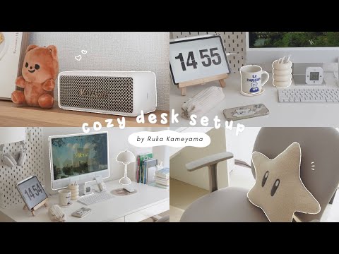 aesthetic desk setup / organization 🧸 Korean & white room🇰🇷