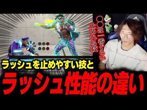 高性能なラッシュを持つキャラのラッシュ性能の違いを解説するどぐら【どぐら】【スト6】