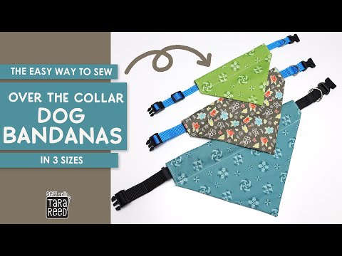 How to Sew an Over the Collar Dog Bandana from a Fabric Square