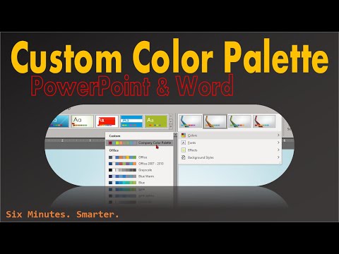 Create Custom Color Palettes in PowerPoint and Word for Consistent Designs Matching Company Colors