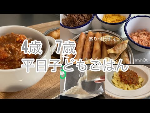 【4歳7歳の晩ごはん🍚】給料日前。ひき肉と半額食材。揚げ物でテンションup。