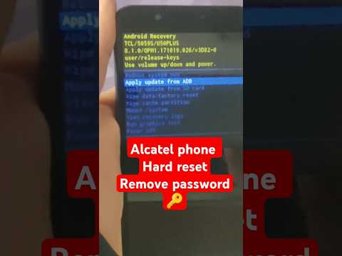 Alcatel mobile hardreset Remove password without PC #samsungfrpbypass2024  #windows #iphone #samsung