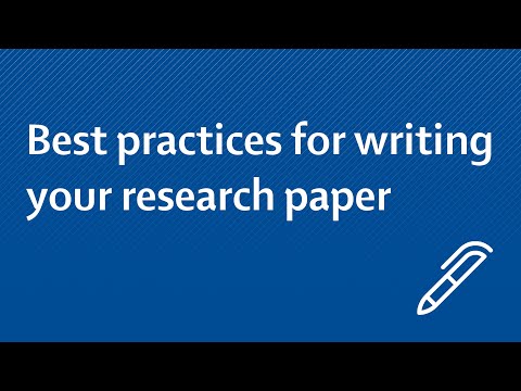 Best practices for writing your research paper