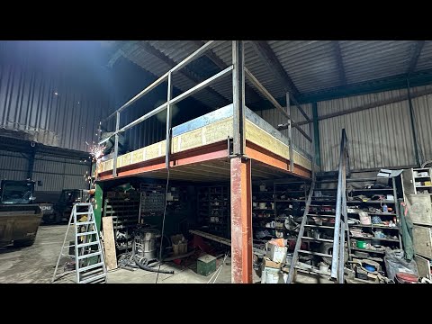 Fabricating and welding a mezzanine floor for the workshop (part 1 workshop overhaul)