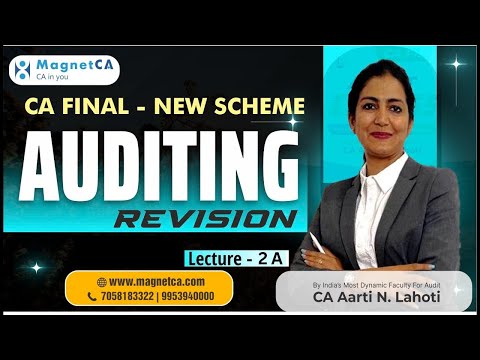 CA Final Audit - MARATHON REVISION BATCH - NOVEMBER 2024 - Lecture 2A - CA Aarti N. Lahoti