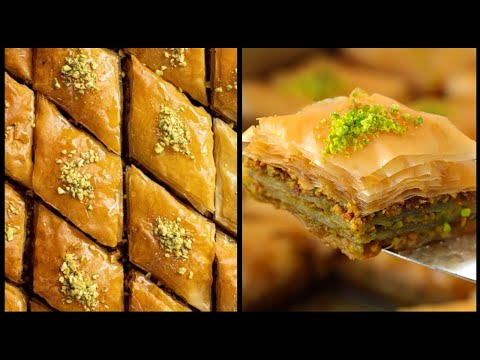 How to make Baklava at home - Arabic Dessert - Turkish Dessert #baklava #dessert #recipe