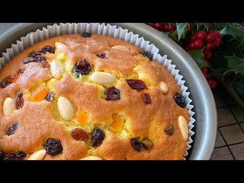 Easy Fruit Cake recipe - Quick and Delicious! Coconut cake recipe with Fruits