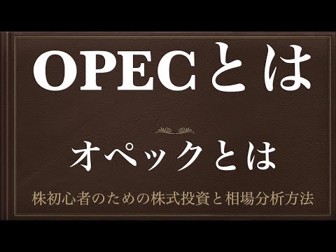 [動画で解説] OPEC（オペック）とは