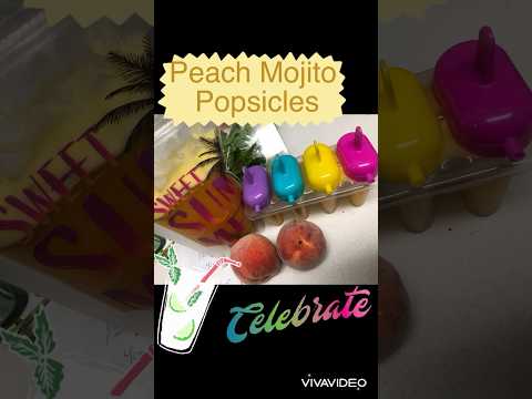 Peach Mojito Popsicles Beach Party #mojito #popsicle #juneteenth #recipe