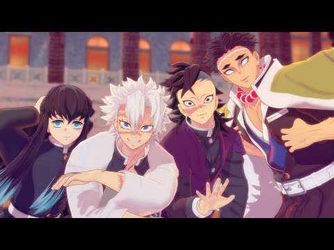 【Demon Slayer MMD】Delusion Disease ■ Girl【Gyomei📿Sanemi🍃Genya🍉Muichiro🌫】