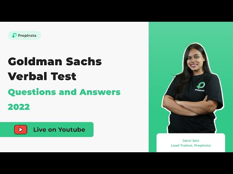 Goldman Sachs Verbal Test Questions and Answers 2022