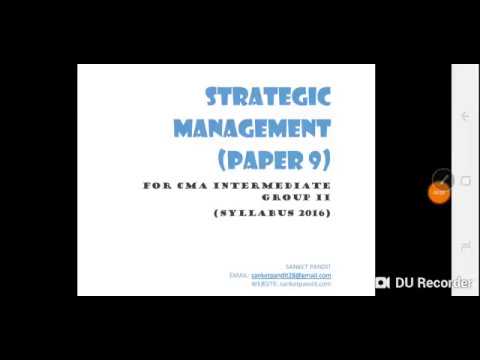 Strategic management NOTES LAUNCHED for CMA INTER