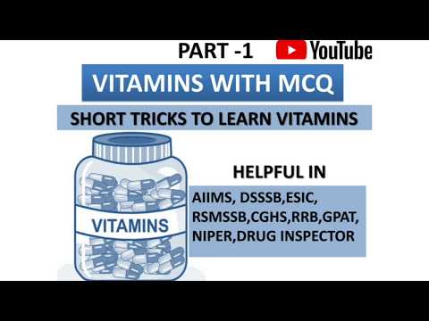 Vitamins part-1 |Pharmacy exam Preparation| AIIMS, ESIC,RRB,GBSSS,HSSSC,GPAT,NIPER,DI