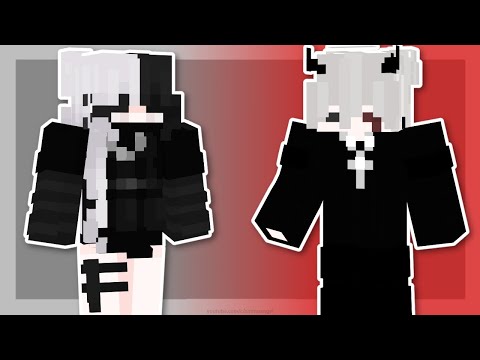 E-Girl and E-Boy Aesthetic Minecraft Skins!🖤🤍 + Download links