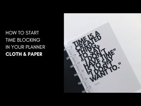 How to Start Time Blocking in Your Planner | Cloth & Paper