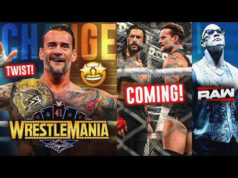 BREAKING: CM Punk WrestleMania MATCH CHANGED 🤯! World TITLE? | Roman Vs Punk, The Rock RAW| WWE News