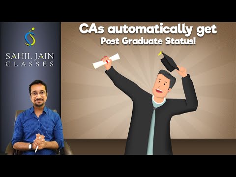 Benefits of CAs being treated as Post Graduates!