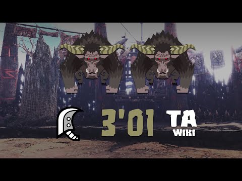 【MHWI】Muscle Monkey Madness Great Sword Solo 03'01"60 (TA Wiki Rules) | 嗚呼、マッスルボディ（ラージャン2体）大剣 ソロ