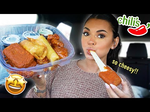 CHILI'S TRIPLE DIPPER MUKBANG! New Nashville Hot Mozz Sticks + Q&A!!!