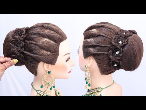 Bridal juda hairstyle for wedding & party | how to make hairstyle for women | bun hair style girl