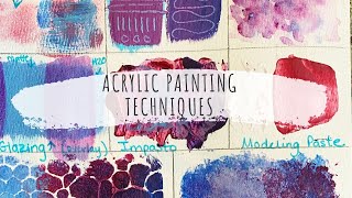 ACRYLIC PAINTING TECHNIQUES: Acrylic Painting Techniques for Beginners!