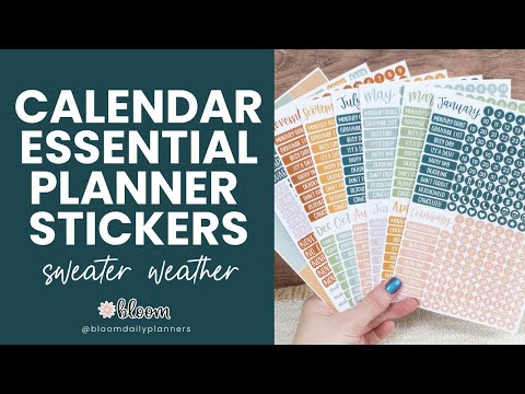 Calendar Essentials Sweater Weather Sticker Pack - bloom Daily Planners ®