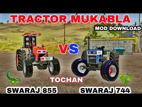 fs20💥 indian tractor 🚜mod ⚠️ /   SWARAJ 855 😎 vs SWARAJ 744 🤨 MUKABLA 💪🏻  / DRAGAN 🦖 vs DINOSAUR 🦕