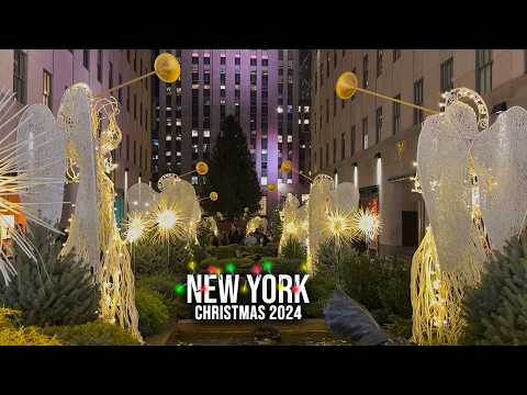 NYC Christmas Walk 2024 ✨5th Avenue NYC Christmas Decoration Rockefeller Center, Saks Fifth Avenue