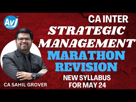 CA Inter Strategic Management | Marathon Revision | May 24 | CA Sahil Grover