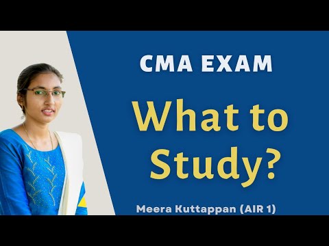 What to study for CMA Exam ? | All India 1st Rank Holder of CMA Exam | Meera Kuttappan #shorts #cma