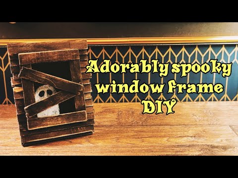 Dollar Tree Spooky Window Frame DIY!