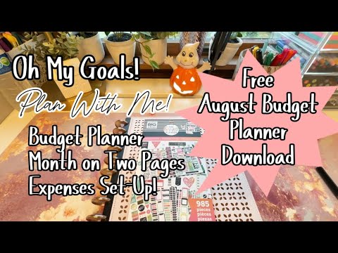 Budget Plan With Me - August Month on Two Pages | Bills, Paydays, Subscriptions | Happy Planner