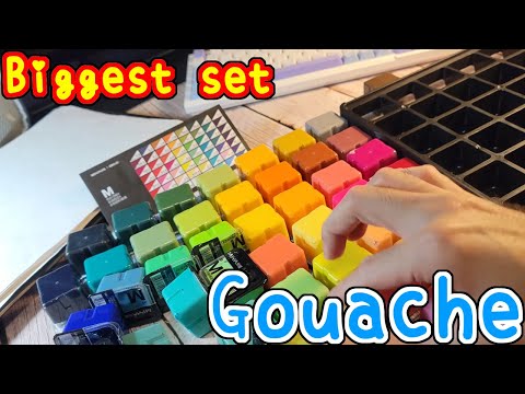 Himi gouache paint set unboxing |Himi miya 56 colors |TenK Draws