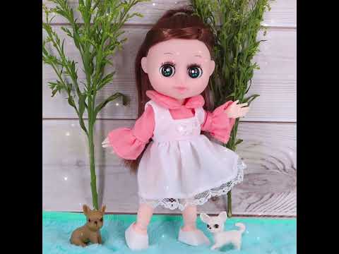 Pink Princess BJD Doll With Clothes and Shoes Movable Cute Sweet Face Christmas Gift Child Toys