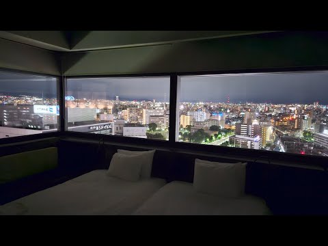 remm Shin-Osaka Hotel unboxing, super beautiful night view cities skyline 2