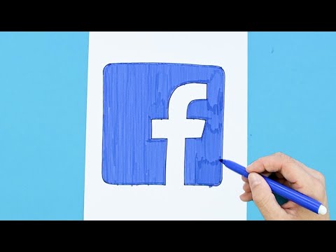 How to draw Facebook logo