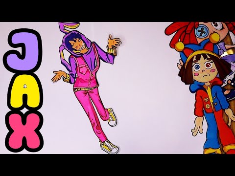 Making Humanized JAX Paper Doll 🎪The Amazing Digital Circus 🎪[paper diy]