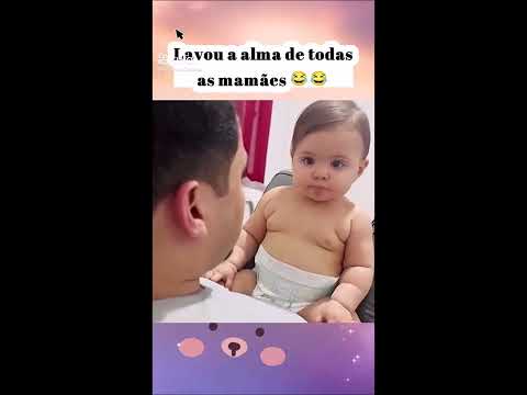 Papai pede para bebê dizer papai .