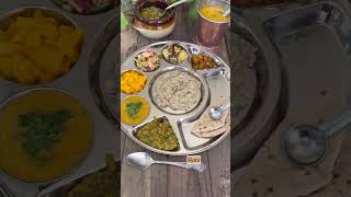 Gujarati thali (Kathitawadi style). #thali #gujaratifood #khandvi #khichdi #roti