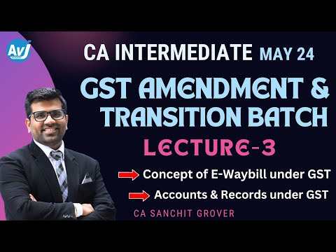 Lecture 3 | Free GST Amendments & Transition Series for May 2024 | CA Inter Taxation