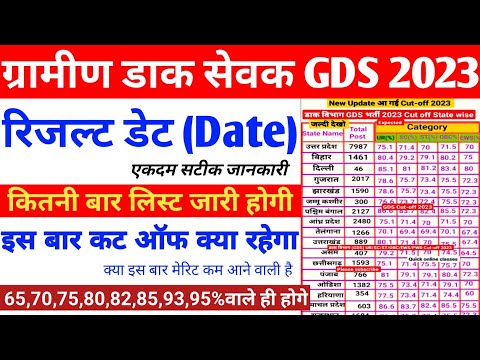 GDS Result 2023 | GDS 1st Merit List 2023 Kab Aayegi || GDS Cut Off | India Post GDSResult 30041 पद