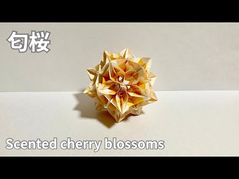 How to make scented cherry blossoms that can be placed in various ways in the hollow of Kusudama