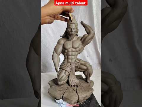 बजरंगबली मूर्ती बनाने सीखें || Hanuman murti making || How to make Bajrangbali #Shorts