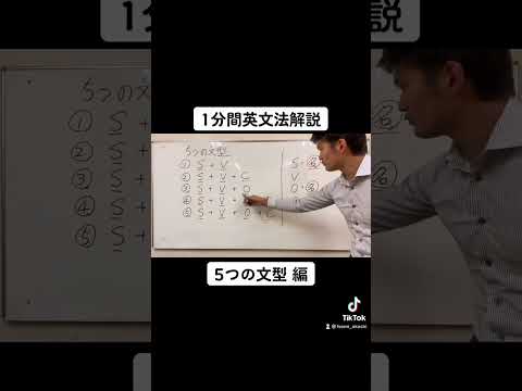 【英文法解説】「5つの文型」編#shorts #大学受験 #受験勉強 #study #英語 #english #高校生 #兵庫県 #明石市 #神戸 #勉強 #motivation #mindset