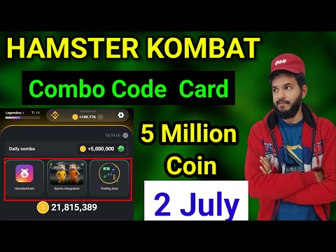 hamster Kombat combo card combo 2 July | Hamster Kombat combo daily 5 million token coins