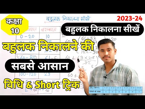 बहुलक निकालने की सबसे आसान विधि |bahulak kaise nikale |  how to find mode class 10th #ncert #Maths