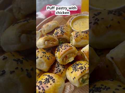 || Chicken Puff Pastry Recipe || #shorts #viral #youtubeshorts #chickenpuff #chickenrecipe