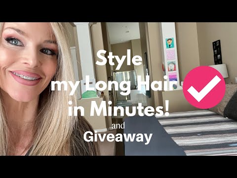 Style My Long Hair in Minutes | Hairstyle Tips for Women Over 40 | Tensky Blow Dryer Review-